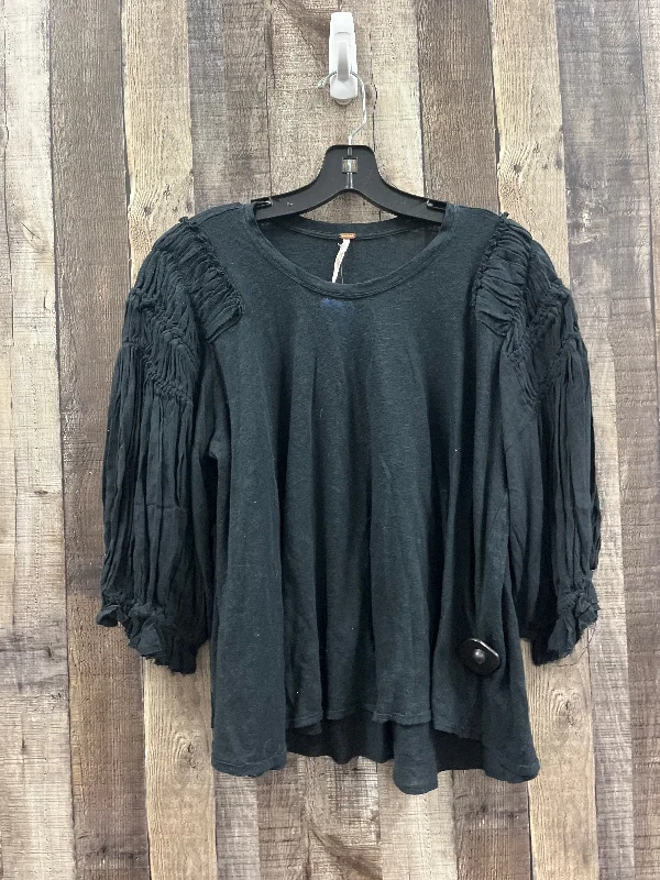 Top 3/4 Sleeve Basic By Free People In Black, Size: Xs