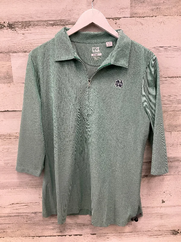 Top 3/4 Sleeve By Cutter And Buck In Green, Size: Xl