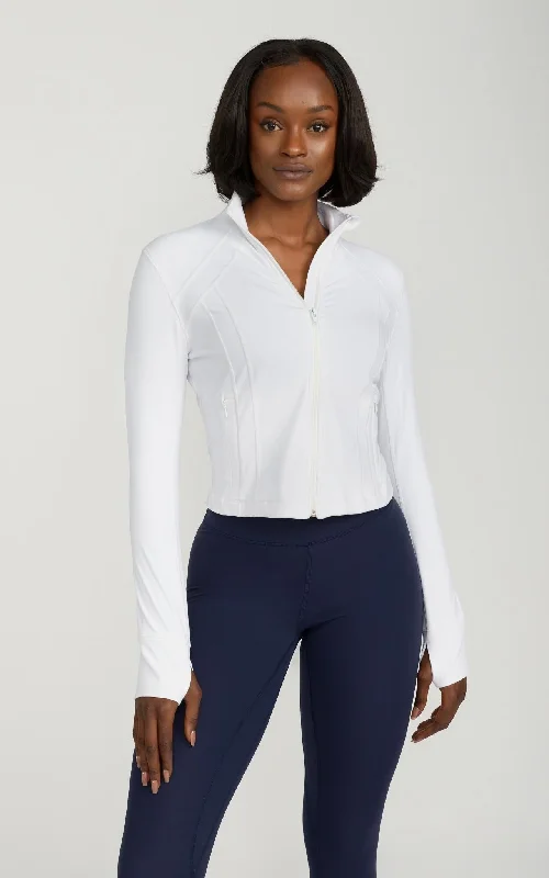 SA Cropped Contour Jacket in White