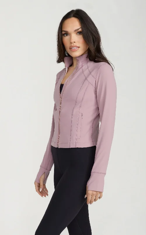 SA Cropped Contour Jacket in Elderberry