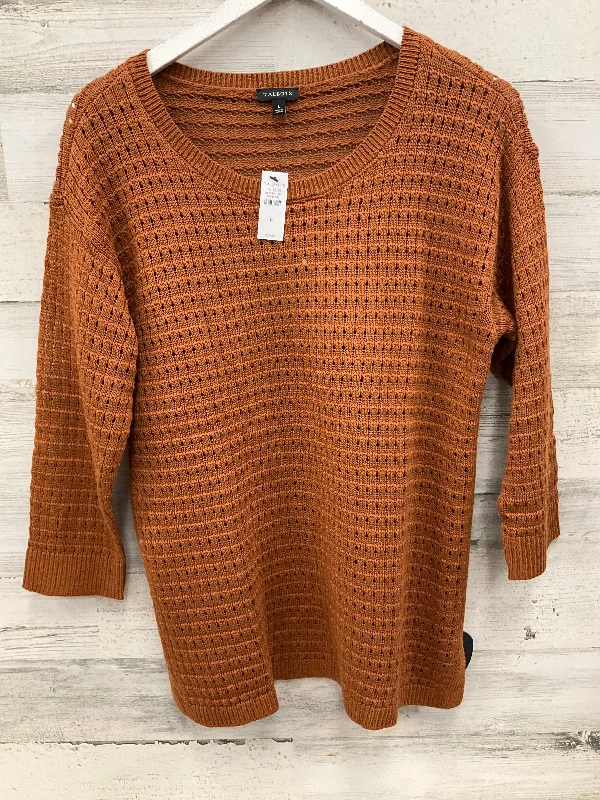 Top 3/4 Sleeve By Talbots In Orange, Size: L