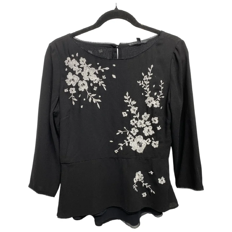 Top 3/4 Sleeve By White House Black Market In Black, Size: 6