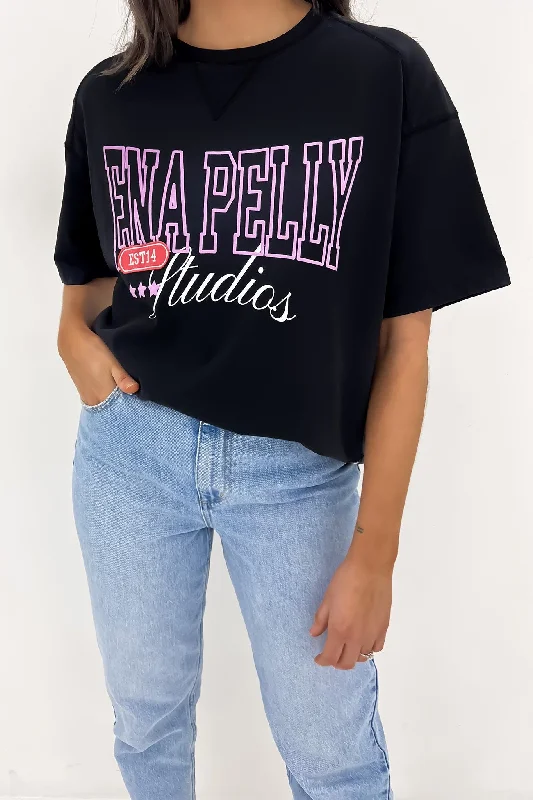 EP Mix Oversized Tee Washed Black