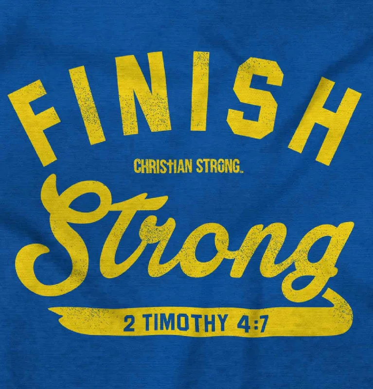 Finish Strong Scripture Ladies T Shirt