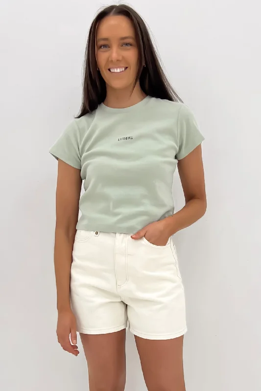 Minimal Thrills Mini Tee Sage Grey