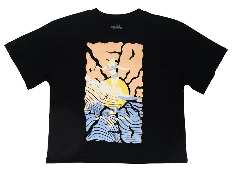 REAL  Sunflower Tee-Black