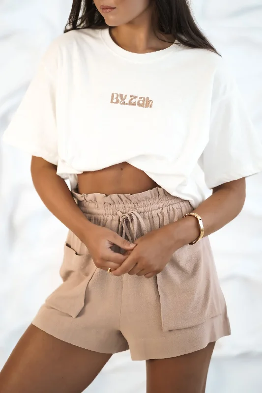 ZAH ZAH Logo Tee White