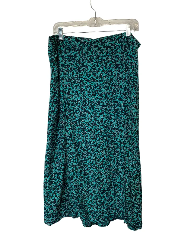 Skirt Maxi By Ava & Viv In Black & Green, Size: 1x