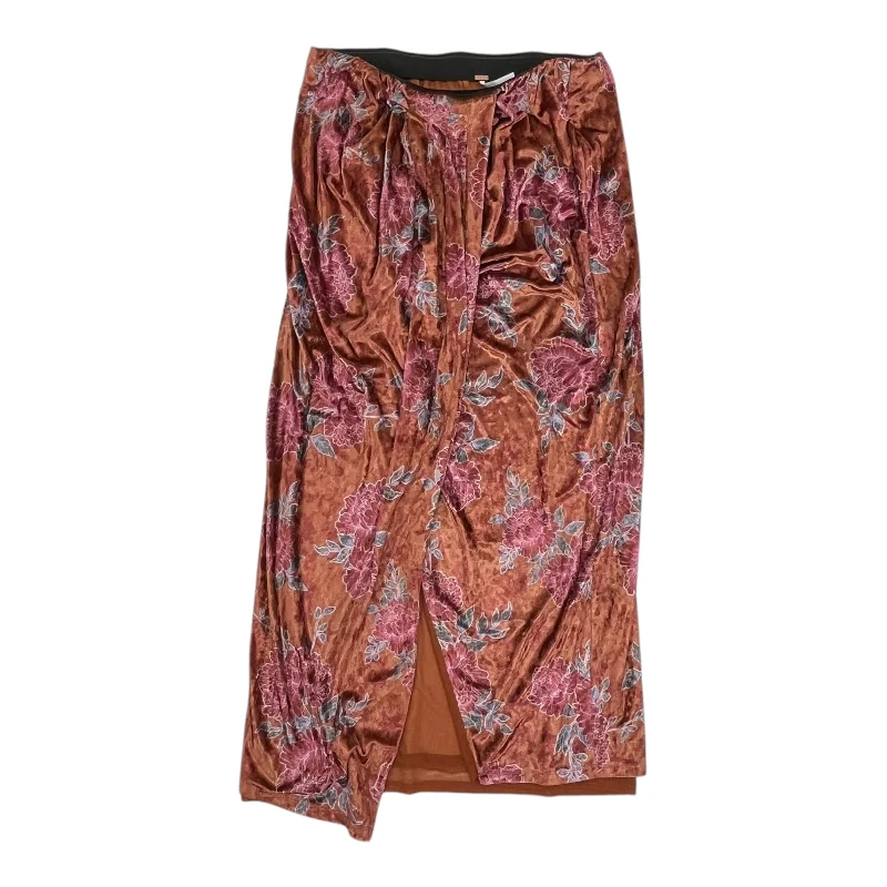 Skirt Midi By Free People In Brown, Size:Xl