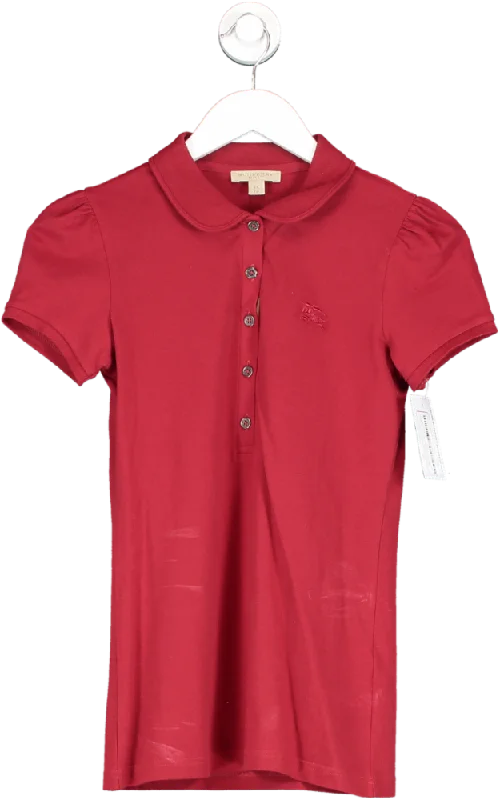 Burberry Red Polo Shirt UK XS