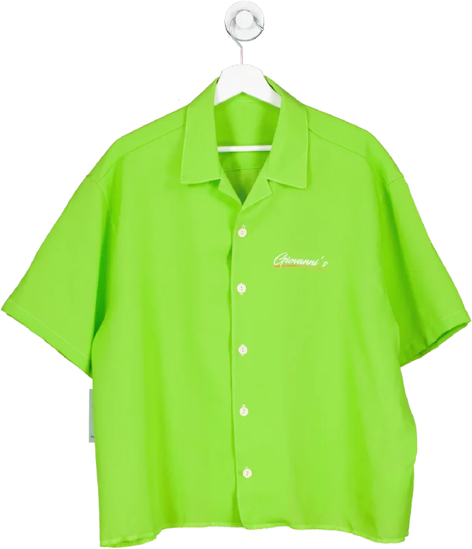 giovanni's Neon Green Polo Shirt UK L