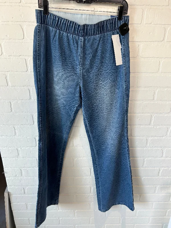 Jeans Flared By Soft Surroundings In Blue Denim, Size: 8