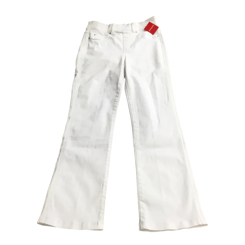 Jeans Flared By Spanx In White Denim, Size: M