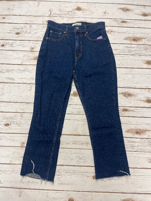 Jeans Straight By Abercrombie And Fitch In Blue Denim, Size: 6