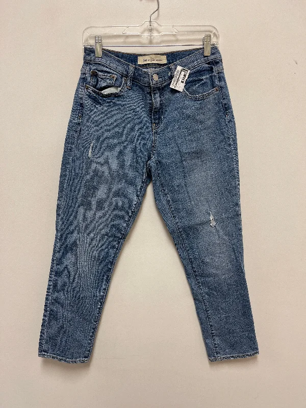 Jeans Straight By Gap In Blue Denim, Size: 4