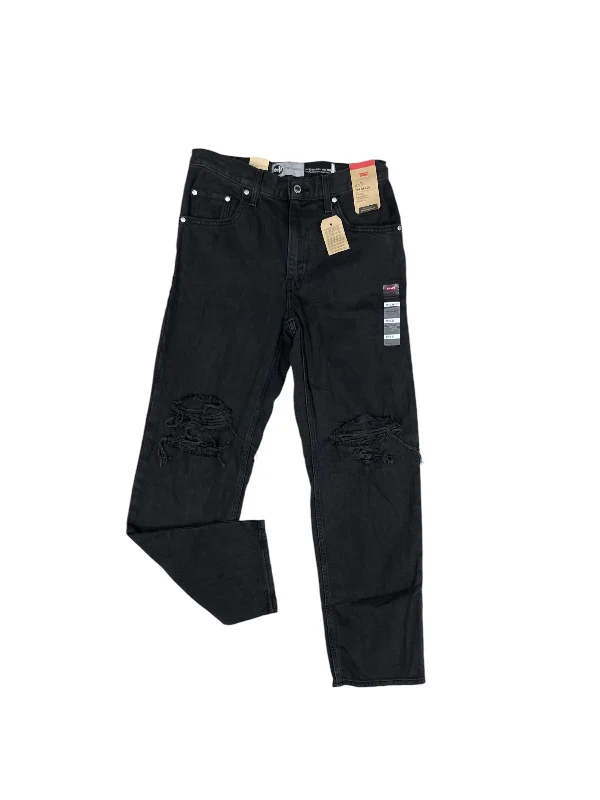 Jeans Straight By Levis In Black, Size: 29