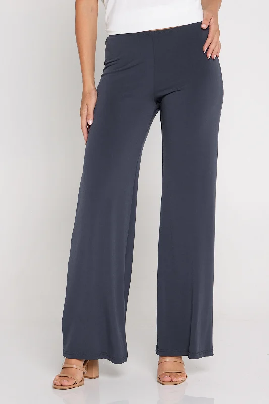 Kamala Wide Leg Pants - Charcoal