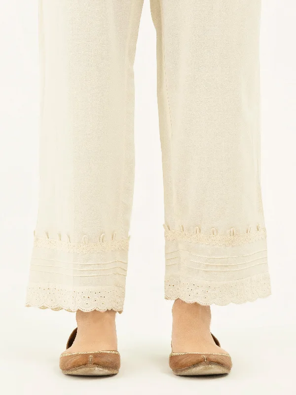 Embroidered Crepe Trousers(Pret)