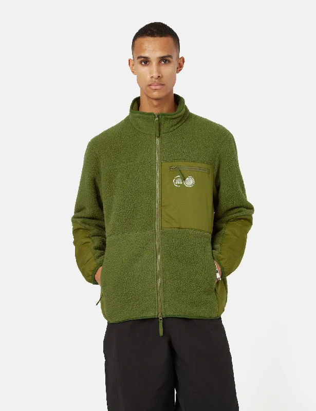 Carrier Goods Borg Zip Through Fleece - Cardamon Green