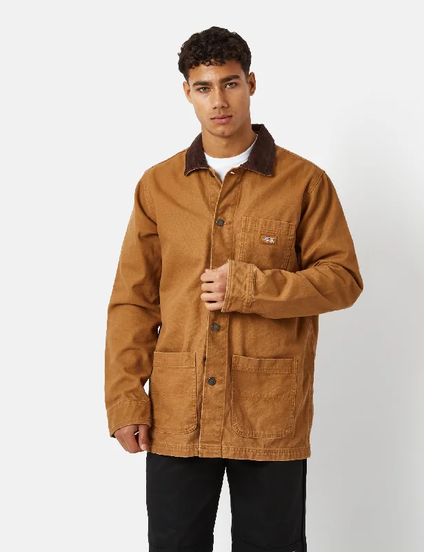 Dickies Duck Canvas Unlined Chore Coat - SW Brown Duck