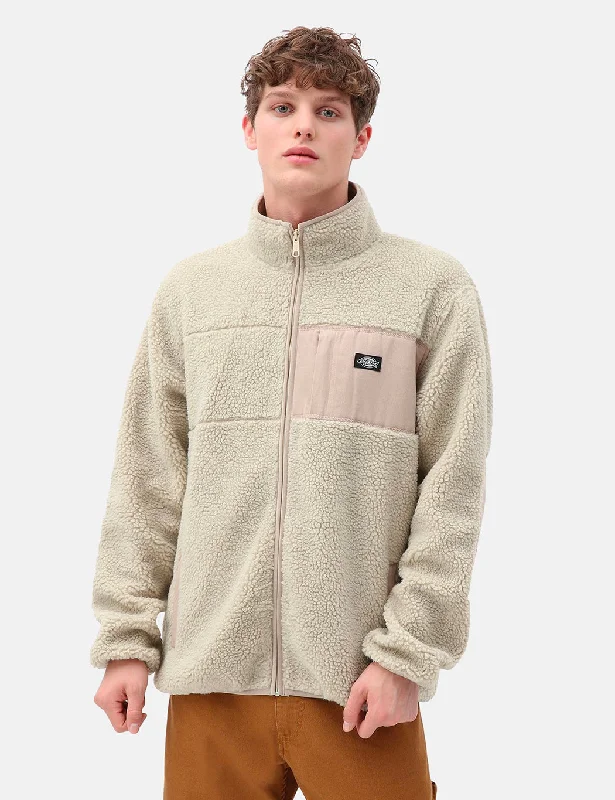 Dickies Red Chute Sherpa Zip Through - Light Taupe