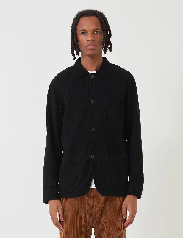 Portuguese Flannel Labura Chore Jacket (Cord) - Black