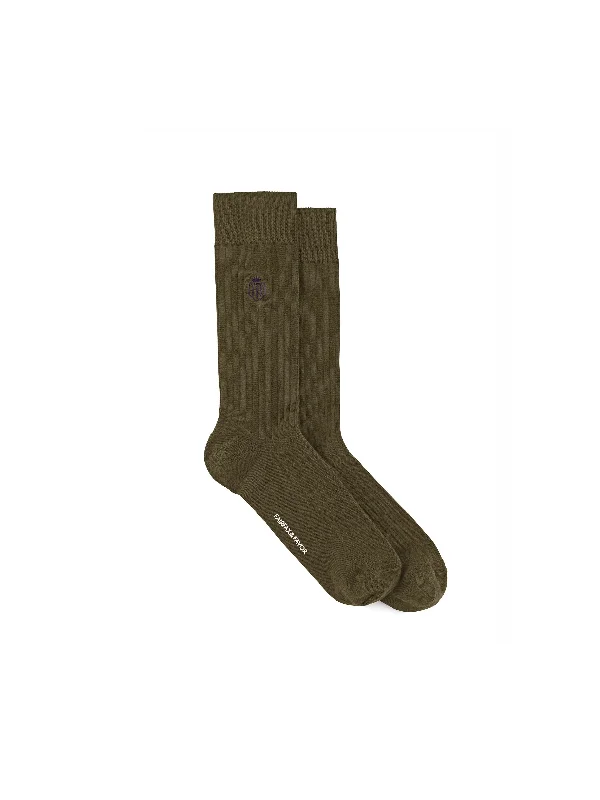 Signature Men's Sock - Olive