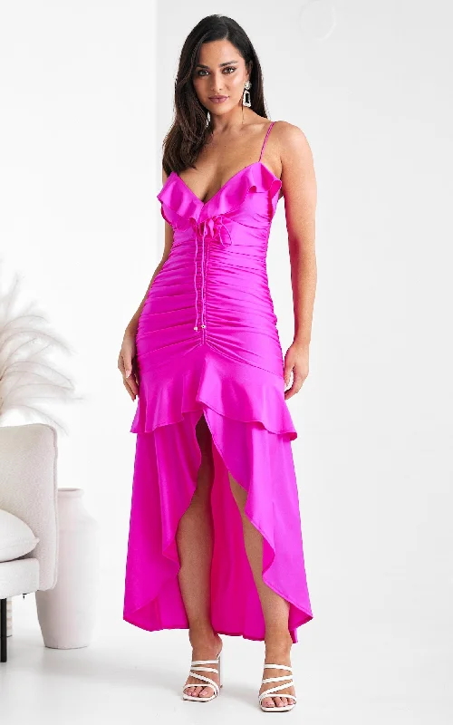 Nora Maxi Dress - Fuchsia Pink