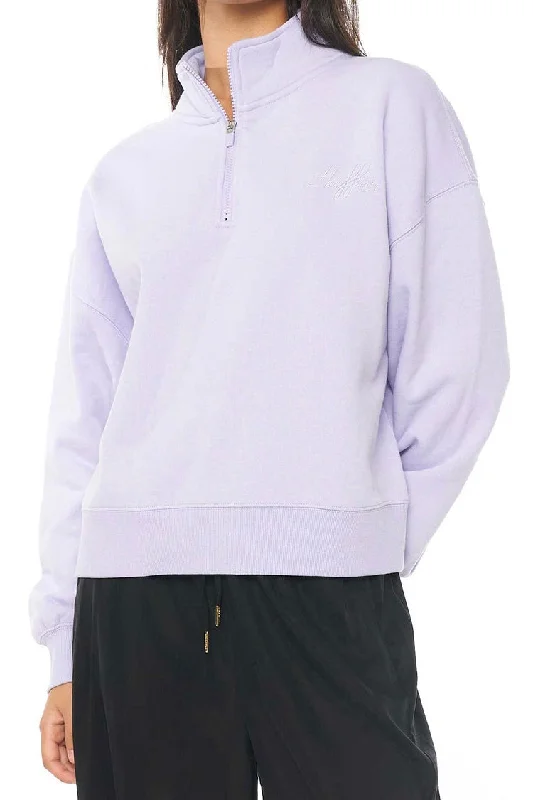 Thistle Lilac Quarter Zip Lover Sweatshirt